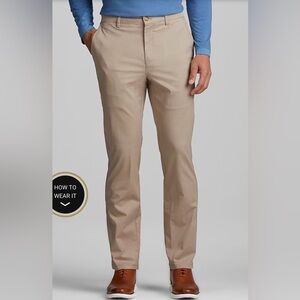 Jos. A. Bank Skim Fit Flat-Front Chinos 34x32